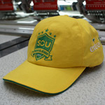 Boné promocional verde e amarelo para Copa das Confederações